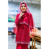Baju kurung nikah tunang raya maroon
