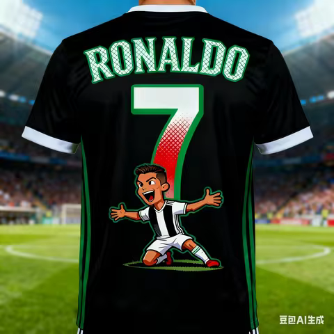 CR7 #7 3D Soccer Jersey New Style, Comfortable Training Top, Men Women Kids Casual Sportswear, Footb