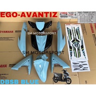 EGO AVANTIZ DBSB SKY BLUE BODY COVER SET & STRICKER STRIPE YAMAHA 100% ORIGINAL HONG LEONG YAMAHA