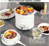 NEW Nathome Micro Pressure Cooker Electric Pressure Cooker Mini Multi-Function Electric Cooker Pressure Cooker Stainless Steel Quick Cooking Stewable Meat 1.8L Electric Instant Food Cooker Electric Pressure Cooker Hot Pot Gift