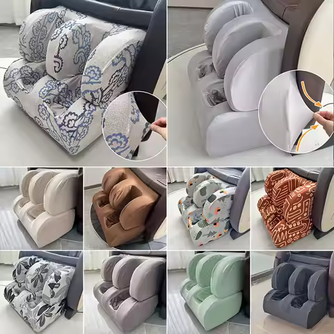 2pcs/Set Massage Lower Body Chair Cover Ultra Soft Stretch Fabric Shiatsu Massage Chair Protective C