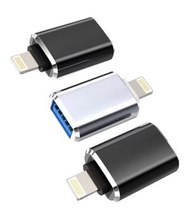 鬼佬倉 - 2件套iPhone OTG轉換接頭，Lightning公對USB母轉換橋接器，適配iPad Air、數碼相機讀卡機、USB閃存盤、滑鼠集線器及MIDI外接鋼琴等設備