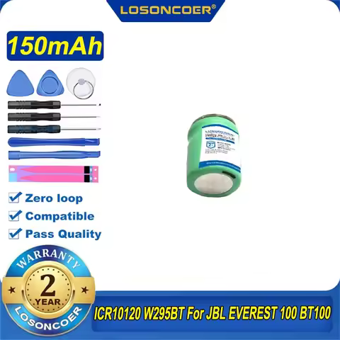 LOSONCOER 150mAh ICR10120 Battery For JBL EVEREST 100 BT100 Wireless Headset Battery