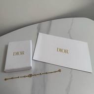 dior logo閃石手鍊 金色 珍珠