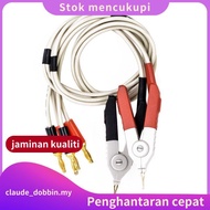 1 pair insulated banana plug clips cable Low Resistance  Clip Probe Leads Test Meter Terminal Kelvin