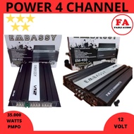 PAKET AUDIO MOBIL POWER 4CHANNEL EMBASSY DAN SUB EMBASSY 1228W + BOX -Xenimo Store