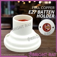 E27 Batten Holder Wall Mount Lamp E27 Lamp Holder Wedge Holder Lampu Mentol Gantung Lampu Siling Tap