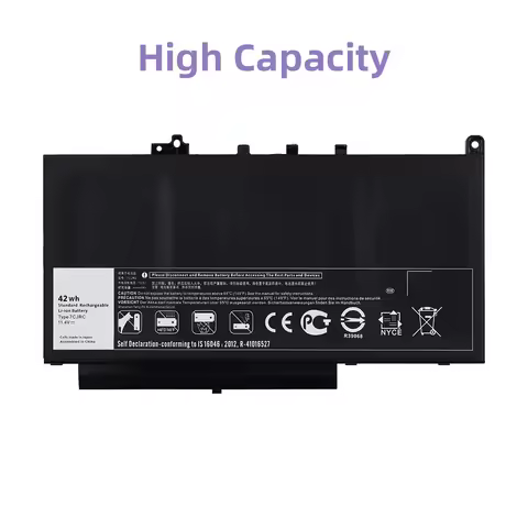 42Wh 3-cell 7CJRC Laptop Battery for Dell Latitude 7470 7270 E7470 E7270 Battery 7CJRC KNM09 0KNM09 