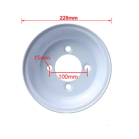 8 Inch 100mm*4 Stud White Wheel Hub Rims Fit For Golf Cart ATV Go kart Quad Bike 16x6.50-8 18x9.50-8