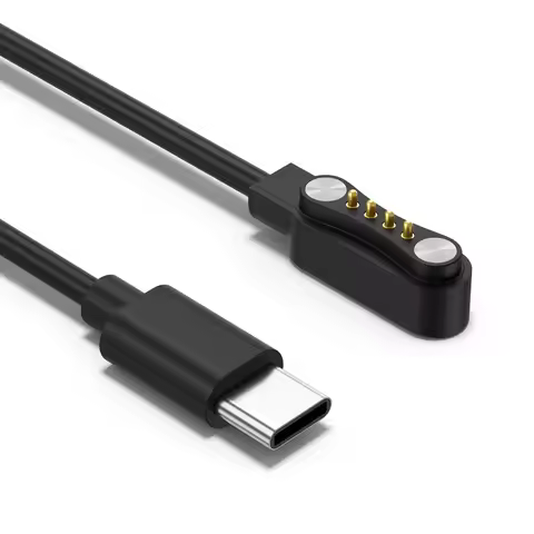 Type C Magnetic Charger Cable For PLAUD Note AI Voice Recorder USB-C Power Cable Black Fast Charging