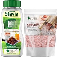 Bliss of Earth Naturally Sweet &amp; Salty Combo, Pure Himalayan Pink Salt of Pakistan &amp; 99.8% Reb-A Stevia