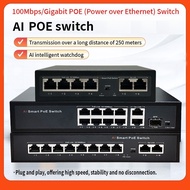 AI Gigabit POE power supply switch standard 4/8 port POE switch 48V network power supply