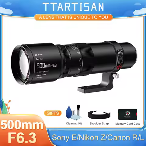 TTArtisan 500mm F6.3 Full Frame Super Telephoto Lens for Sony E FE A7IV A7MⅤ Nikon Z Canon EOS R RF 