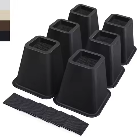 6 Inch Heavy Duty Bed Risers, Furniture Risers for Desk, Chair, Table or Sofa, Supports 2200 lbs per