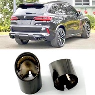 1 pair of stainless steel exhaust pipe tip decorative muffler nozzles F97 X3M, F98 X4M, F95 X5M, F96