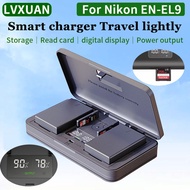 EN-EL9 Battery Charger with Card Reading Function for Nikon DF D50 D40X D60 D70S D80 D100 D300 D700