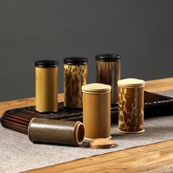 Tea Can Travel Bag Sealed Tea Tea Tea Portable Bamboo Barrel Warehouse Small Size Spiral Box 3ew1 Te