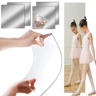 2Type 20/30cm Self Adhesive Shatterproof Non Glass Safety Mirror Sheets/Acrylic Mirror Wall Sticker