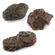 Hiasan Akuarium Batu Batu Plastik Hiasan Akuarium Tempat Persembunyian Tangki Ikan Untuk Penyu Repti