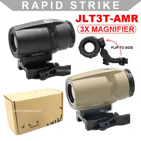 J3T Compact Magnifier 3X Rifle Optic Scope Flip to Side Mount R-8T Holographic Red Dot Sight Combo f