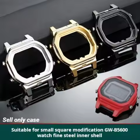 For Casio Small Square GW-B5600 Solid Stainless Steel Case Inner Shell Gw b5600bc Hr Ct Dc Modifie U