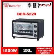 Butterfly BEO-5229 Electric Oven 28L | Rotisserie &amp; Convection | 1500W | BEO5229