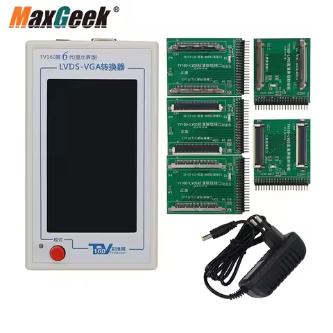 Maxgeek TV160 6TH Generation LVDS-VGA Converter LCD TV Motherboard Tester 4.3" Screen Supports SD HD