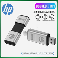 HP USB 3.0 OTG USB-C Flash Pen Drive Thẻ nhớ bằng kim loại đĩa Flash 1TB 2TB USB3.0 kép C Pendrive T