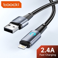 Toocki PD 20W USB To Lightning LED Cable Type C Fast Charging Cable สำหรับ iPhone 12 13 14 Pro Max 8 7 Plus Mini Xs Data Cable