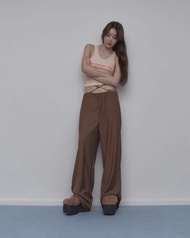 Piccoro - Snooze Waist-tied Trousers กางเกงขายาวเอวต่ำผูกเอว