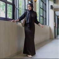 Satin Silk Premium Baju Fashion Wanita Kondangan Wisuda Couple Gamis Lebaran Slim Body Fit Kekinian