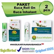 Package 2 IN 1 (EUCA INHALANT CAP LANG 1,1 GRAM + EUCA ROLL ON CAP LANG 8ML) MEDICATION FOR NIPPLES 