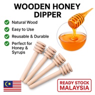 1 Pc Honey Dipper Stick Wooden Honeycomb Sticks Honey Jar Stirrer Syrup Drizzle Wedding Party Gift H