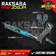 Striping fiz r transparent uv white sticker racing yamaha fizr force1 poswan f1zr ZK-8