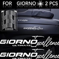 For Honda Giorno 125 Giorno125 Front Fender Reflective Vinyl Motorcycle Decal Rim Stripe Stickers