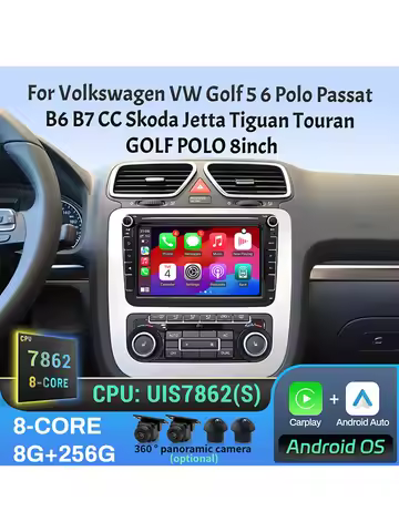 8 inch Car Radio For Volkswagen VW Golf 5 6 Polo Passat B6 B7 CC Skoda Jetta Tiguan Touran GOLF POLO