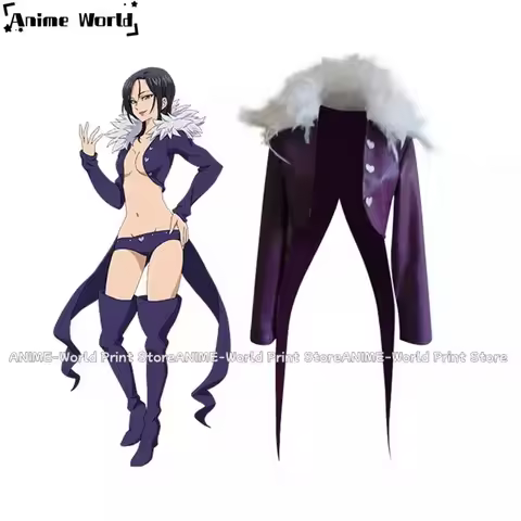 《Custom Size》The Seven Deadly Sins Boar's Sin of Gluttony Lady Merlin Outfit Cosplay Costumeb;4.f'7;