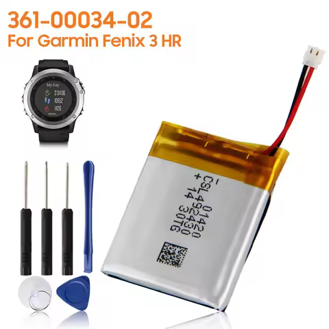 Replacement Battery 361-00034-02 For Garmin Fenix 3 Fenix3 F3 HR GPS Sports Watch Battery Rechargeab