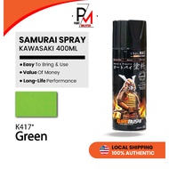 SAMURAI Spray Paint Kawasaki K417 Apple Green Colour Paint Spray Motorcyle Cat Motor Cat Tin Cat Spr