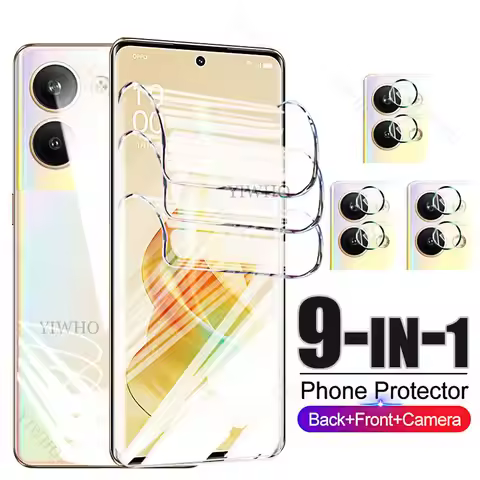 9 In 1 Screen Protectors Hydrogel Film for OPPO Reno9 Pro Protective on Reno 9 Reno8 Pro Plus 4G Z L