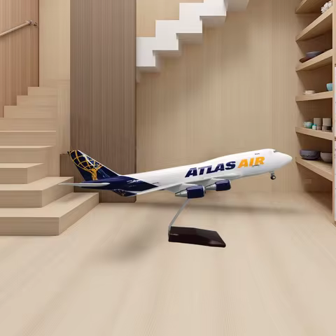 1:150 Scale B747-400 B747 ATLAS AIR Airlines Airplane Resin Plastic Assembly Plane Replica Model For