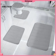 [Spot Goods]  Quick-drying Bath Mat Memory Foam Bathroom Mat 4pcs Memory Foam Bath Mat Set Soft Micr