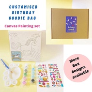 [SG Seller] Kids birthday customization goodie bag return gift canvas painting dinosaur Unicorn Children’s Day Gift
