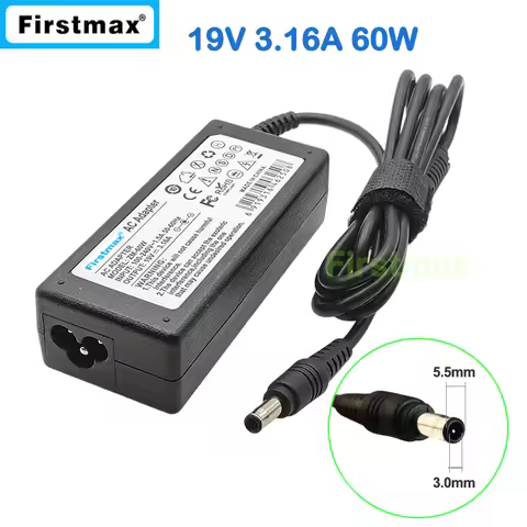 19V 3.16A 60W ac power adapter for Samsung NP350E7C NP350V5C NP3530EC NP355E5C NP355E7C NP355V NP355