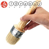 REBUY High Quality Paint Brush Tools 185mm Long Chalk Oil Painting Brush Wooden Handle Paint Wax Brush 1pcs Artist Brush 20-50mm Painting Supplies Round Bristle