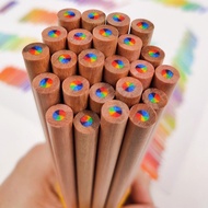 Log 7 Color Pencil Rainbow Pencil Diary Diy Painting Good Handwriting Continuous Lead Good B2e4