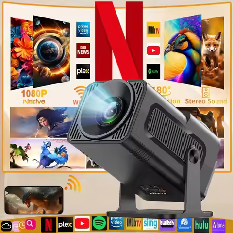 HY320mini 4K Android 13 Projector Native 1080P 390ANSI Dual Wifi6 BT5.2 1920*1080P Cinema portable P