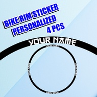 Bike Rim Sticker (4pcs) (Personalized) for 26er, 27.5, 29er Rim.