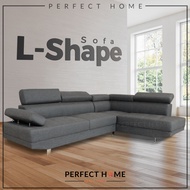 READY STOCK Sofa L Shape Water Repellent Fabric Modern Home Living Room Furniture Comfortable Cushion Selesa 沙发