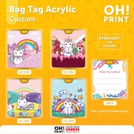 Custom Acrylic Bag Tag Name Bag Tag Suitcase Luggage Bag Tag A